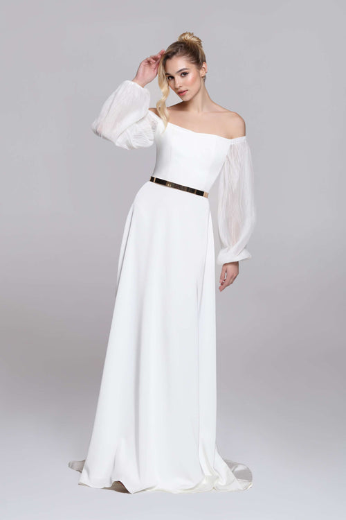 Minimalist Simple Wedding Dress | Modern Bridal | SADONI