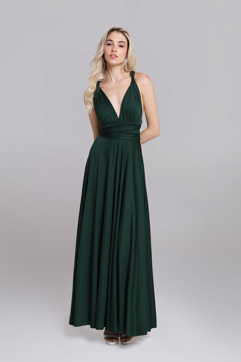 MULTIWAY wrap dress - dark green