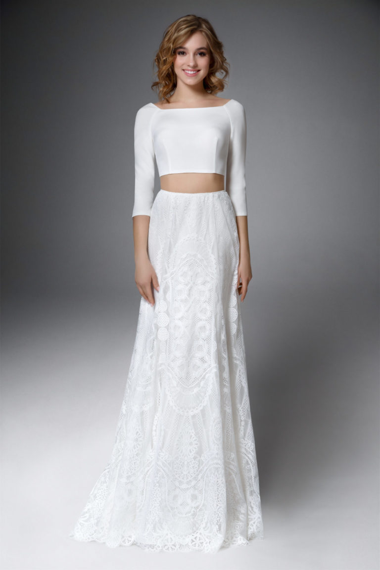 lace skirt wedding dress