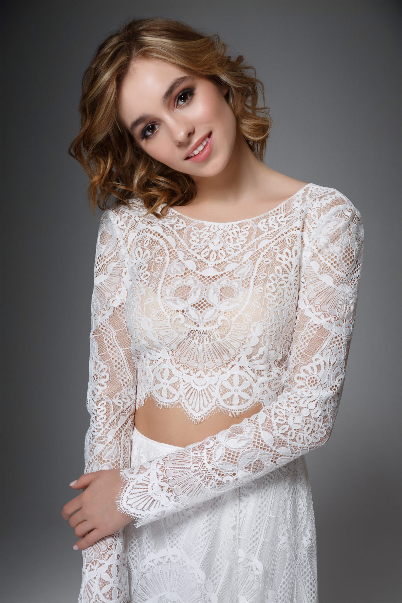 Lace Crop Tops, White Lace Crop Tops